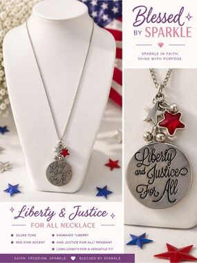 paparazzi Silver Tone Necklace with Red Star Charm